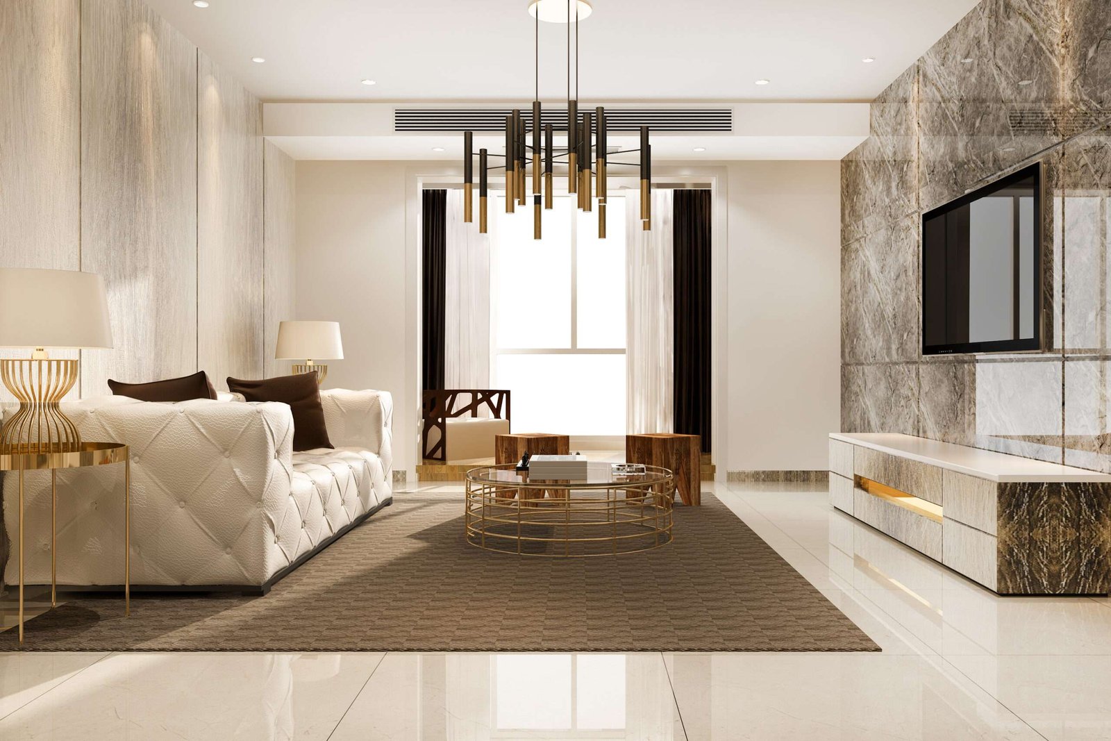Luxurious living room with modern decor
